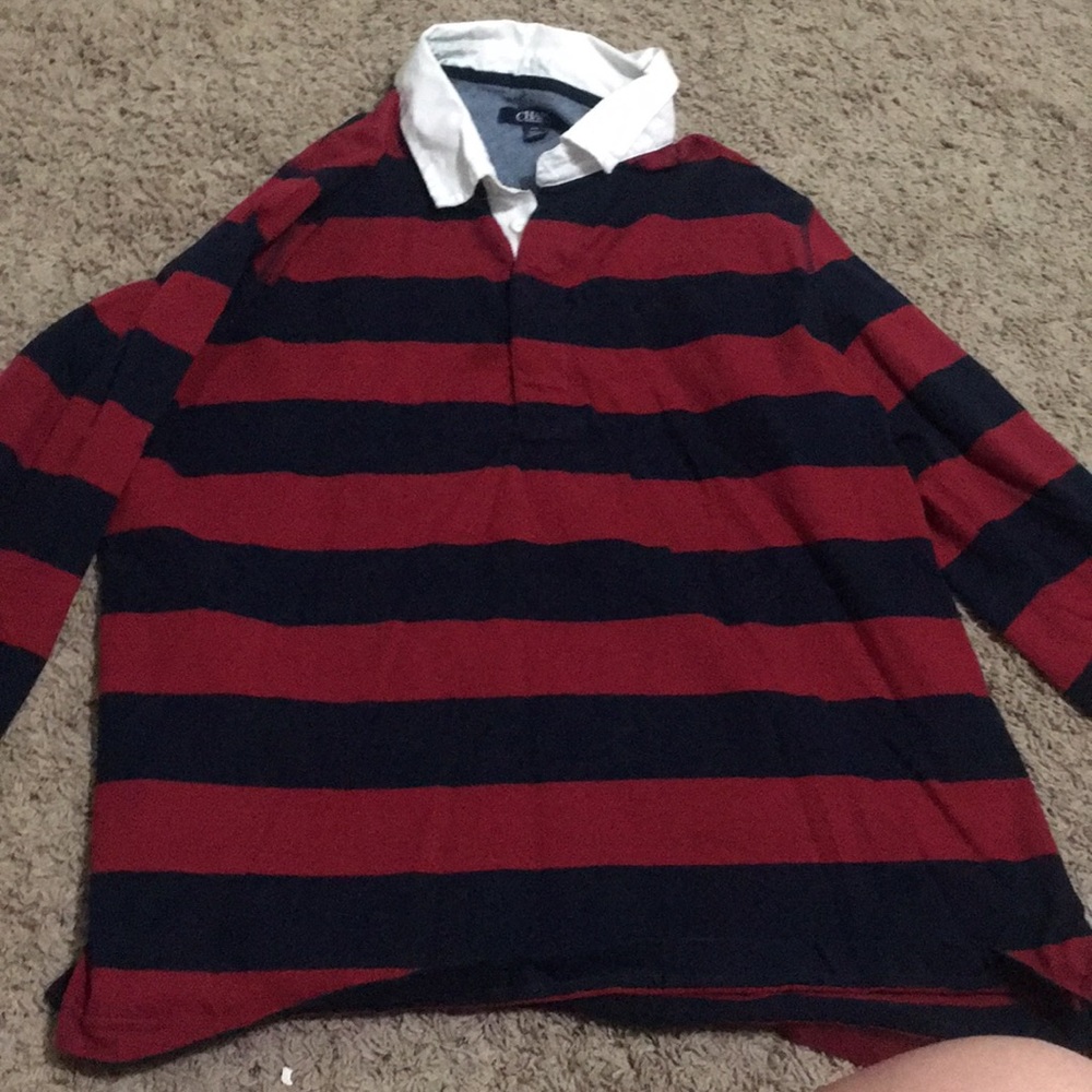striped polo shirt